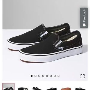 Black womens size 6.5 slip on Vans